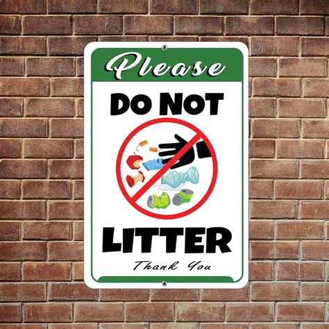 basura signage|please do not litter sign.
